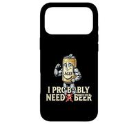 Custodia per iPhone 17 Pro Max Divertente personaggio della lattina di birra Probabilmente ho bisogno di un altro