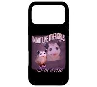 Custodia per iPhone 17 Pro Max divertente Possum, Possum Non sono come le altre ragazze sono peggio tee