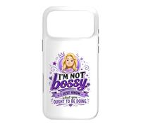 Custodia per iPhone 17 Pro Max Divertente prepotente bionda cartone animato donna viola regina dicendo