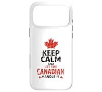 Custodia per iPhone 17 Pro Max Divertente regalo canadese Keep Calm Maple Leaf Canada Pride design