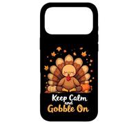 Custodia per iPhone 17 Pro Max Divertente Ringraziamento Keep Calm and Gobble On