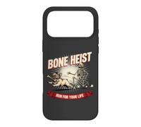 Custodia per iPhone 17 Pro Max Divertente scheletro di rapina all'osso Frenchie che insegue Bulldog Halloween