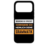 Custodia per iPhone 17 Pro Max Divertente scritta in lingua tedesca "Ich korrigiere Deine Grammatik