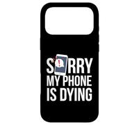 Custodia per iPhone 17 Pro Max Divertente scusa Sorry My Phone is Dying Tshirt Conversation