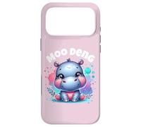Custodia per iPhone 17 Pro Max Divertente simpatico ippopotamo Moo Deng