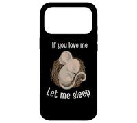 Custodia per iPhone 17 Pro Max Divertente topolino che dorme con scritta "If You Loving Me Let Me Sleep"