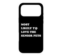 Custodia per iPhone 17 Pro Max Divertente Vet Tech Humor Più Probabilmente Amare Gli Animali Senior