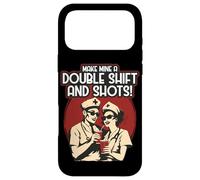 Custodia per iPhone 17 Pro Max Divertente Vintage Infermiera Citazione Make Mine A Double Shift E Shots