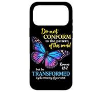 Custodia per iPhone 17 Pro Max Do Not Conform Romans 12:2 Christian Butterfly Dio Adorazione