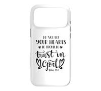Custodia per iPhone 17 Pro Max Do Not Let Your Hearts Be Troubled Trust In God Bible Citazione