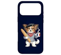 Custodia per iPhone 17 Pro Max dolce divertente papillon cane tazza caffè Francia bandiera