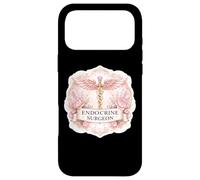 Custodia per iPhone 17 Pro Max Donna Chirurgo Endocrino Caduceo Distintivo Endocrinologia Floreale
