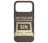 Custodia per iPhone 17 Pro Max Don't Play with Sin - Retro Arcade Game Christian Gospel