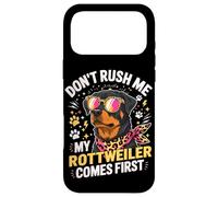 Custodia per iPhone 17 Pro Max Don't Rush Me My Rottweiler Comes First