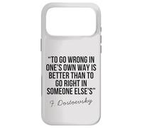 Custodia per iPhone 17 Pro Max Dostoevskij Citazione filosofica profonda saggezza vita riflessione