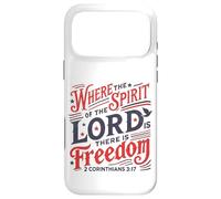 Custodia per iPhone 17 Pro Max Dove c'è lo Spirito del Signore c'è libertà 2 Corinzi 3:17