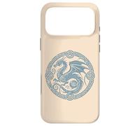 Custodia per iPhone 17 Pro Max Drago Celtico Cerchio Medievale Fantasy Simbolo Uomini Donne Bambini