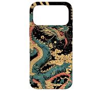 Custodia per iPhone 17 Pro Max Dragon Embrace: Sakura & Wave Art Fusion Graphic