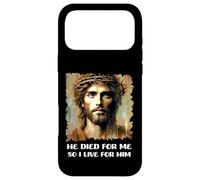 Custodia per iPhone 17 Pro Max È morto per me così vivo per lui Gesù Cristo Buona Pasqua