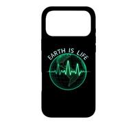 Custodia per iPhone 17 Pro Max Earth Is Life Planet Day Globe Heartbeat Elettrocardiogramma