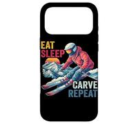 Custodia per iPhone 17 Pro Max Eat Sleep Carve Repeat - Ski driver Sunset Ski Design