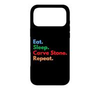 Custodia per iPhone 17 Pro Max Eat Sleep Carve Stone Repeat per intagliatori di pietre e amanti