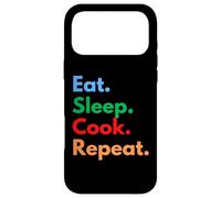 Custodia per iPhone 17 Pro Max Eat Sleep Cook Repeat per chef, studenti di cucina e amanti