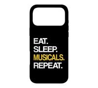 Custodia per iPhone 17 Pro Max Eat Sleep Musical Repeat Broadway Theatre