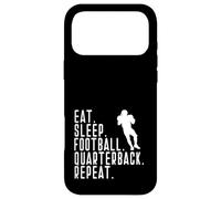 Custodia per iPhone 17 Pro Max Eat Sleep Quarterback QB Player Divertente Grafica Detto Ripeti