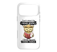 Custodia per iPhone 17 Pro Max Ecco cosa faccio leggo libri che bevo amante del tè gufo Bookworm