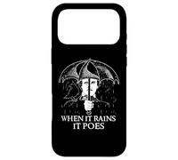 Custodia per iPhone 17 Pro Max Edgar Allan Poe - Quando piove Poes - Letteratura inglese