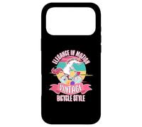 Custodia per iPhone 17 Pro Max Elegance Motion - Bicicletta vintage con unicorno sulla bicicletta