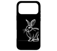 Custodia per iPhone 17 Pro Max Elegante Line Art Disegno Semplice Opera D'arte Rabbino Fiammingo Gigante