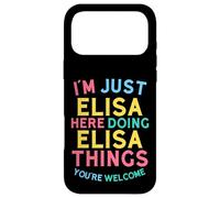 Custodia per iPhone 17 Pro Max Elisa Here Doing Elisa Things Divertente Nome Elisa