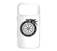 Custodia per iPhone 17 Pro Max Elmo del terrore di Ouroboros nordico