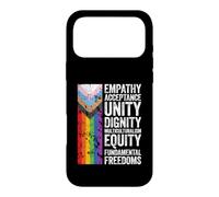 Custodia per iPhone 17 Pro Max Empatia Accettazione Unità Dignità Multiculturalismo Equità