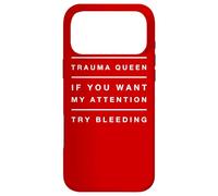 Custodia per iPhone 17 Pro Max EMT Funny Women/Trauma Queen Quote/Paramedico dicendo