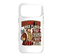 Custodia per iPhone 17 Pro Max Enrico VIII Bandiere Rosse Divertente Tudor Storia Inglese