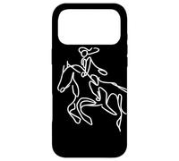 Custodia per iPhone 17 Pro Max Equitazione Ragazza che disegna Cavallo Cavaliere