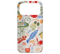 Custodia per iPhone 17 Pro Max Estate Preppy Pomodoro Pesce Costiero Dolce Vita Spiaggia Blu