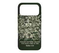 Custodia per iPhone 17 Pro Max Esther Quattro Quattordici Cristiani Fede Floreale Corona Regina