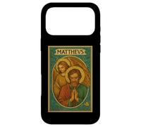 Custodia per iPhone 17 Pro Max Evangelista Matteo (Mattheu) Biglietto sacro con il simbolo dell'angelo