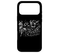 Custodia per iPhone 17 Pro Max Evil Krampus con Creepy Llama Sleigh Dark Christmas
