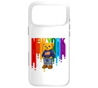 Custodia per iPhone 17 Pro Max Exceed The Limit New York Teddy Bear- Colorful NYC Boroughs