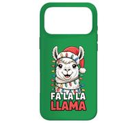Custodia per iPhone 17 Pro Max Fa La La Lama Natale Animale Gioco di parole Umorismo Divertente Natale Llama