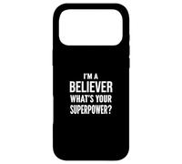 Custodia per iPhone 17 Pro Max Faith Hope Belief I'm a Believer What's Your Superpower Gift