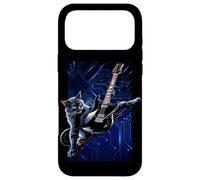 Custodia per iPhone 17 Pro Max Fantascienza Gatti Rock Chitarra Suonare Rock Star Rock n' Roll Cat