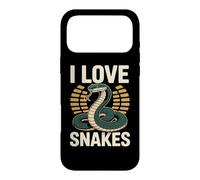 Custodia per iPhone 17 Pro Max Fantastica grafica per appassionati di rettili I Love Snakes