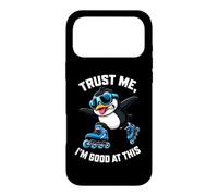Custodia per iPhone 17 Pro Max Fantastico pinguino di pattinaggio in linea, credo di essere bravo in questo