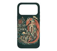 Custodia per iPhone 17 Pro Max Fantasy Dragon Reader Amante dei libri che legge all'alba